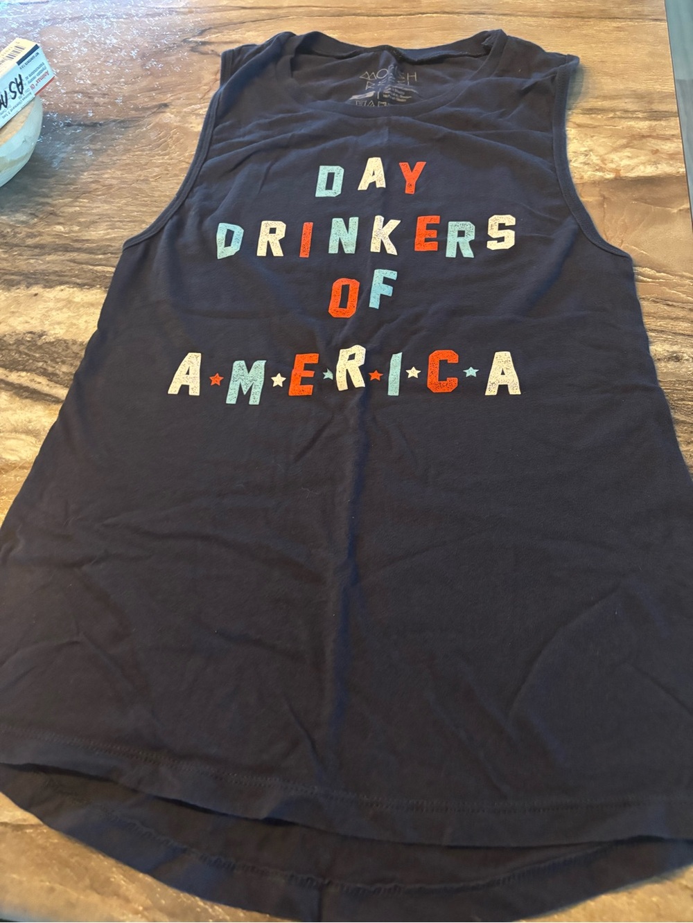 Day Drinkers of America Navy Graphic Tank